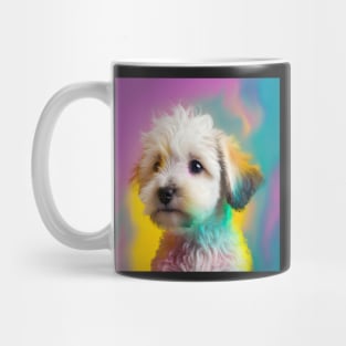 Cute Colorful Dog Realistic Drawing Illustration Mug